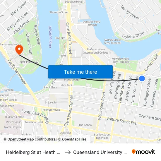 Heidelberg St at Heath Street, Stop 15 to Queensland University Of Technology map