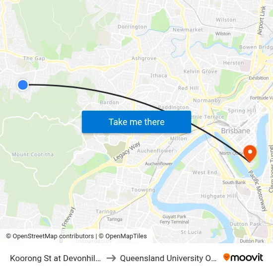 Koorong St at Devonhill St, Stop 37 to Queensland University Of Technology map