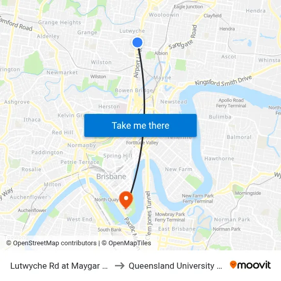 Lutwyche Rd at Maygar Street, Stop 17 to Queensland University Of Technology map