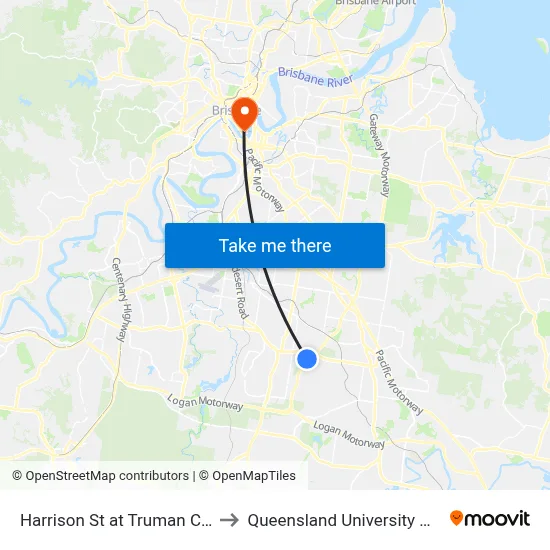 Harrison St at Truman Court, Stop 89 to Queensland University Of Technology map