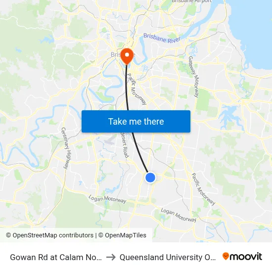 Gowan Rd at Calam North, Stop 35 to Queensland University Of Technology map