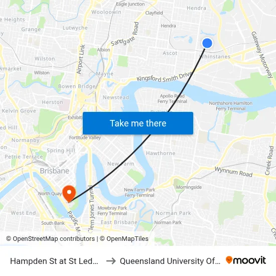Hampden St at St Ledger, Stop 29 to Queensland University Of Technology map