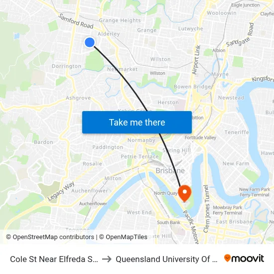 Cole St Near Elfreda St, Stop 27 to Queensland University Of Technology map