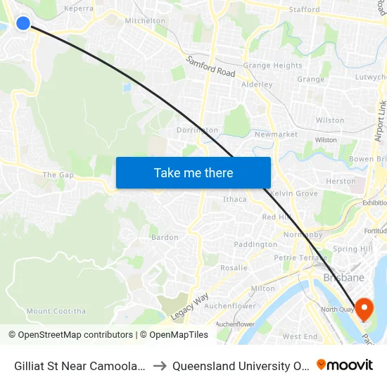 Gilliat St Near Camoola St, Stop 36b to Queensland University Of Technology map