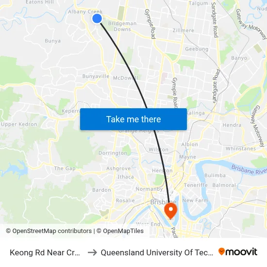 Keong Rd Near Crofty St to Queensland University Of Technology map