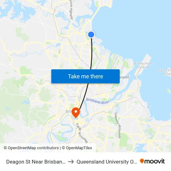 Deagon St Near Brisbane St, Stop 37 to Queensland University Of Technology map