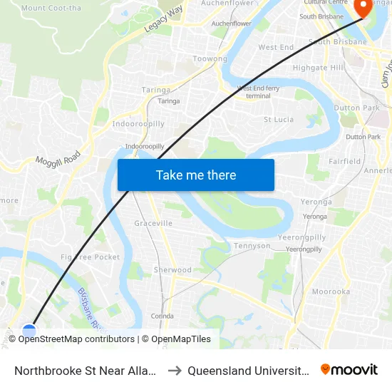Northbrooke St Near Allamanda Ct, Stop 59 to Queensland University Of Technology map