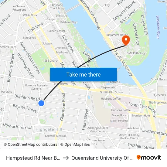 Hampstead Rd Near Blakeney St to Queensland University Of Technology map
