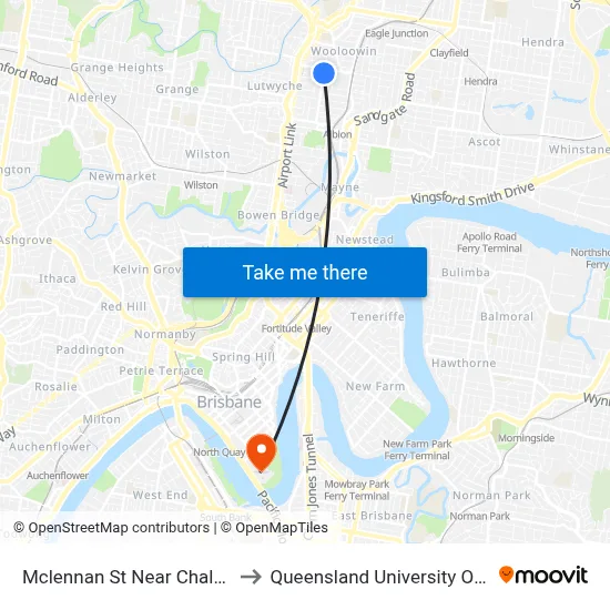 Mclennan St Near Chalk St, Stop 19 to Queensland University Of Technology map