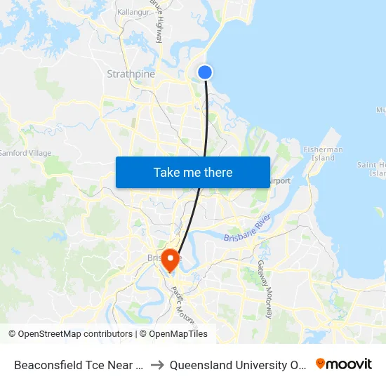 Beaconsfield Tce Near Twelfth Ave to Queensland University Of Technology map