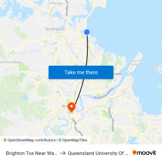 Brighton Tce Near Wakefield St to Queensland University Of Technology map