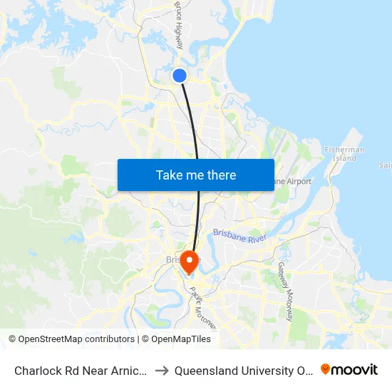 Charlock Rd Near Arnica Cr, Stop 55 to Queensland University Of Technology map