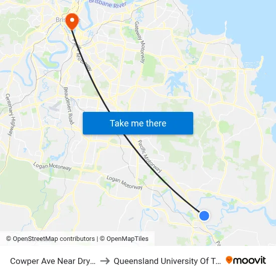 Cowper Ave Near Dryandra Dr to Queensland University Of Technology map