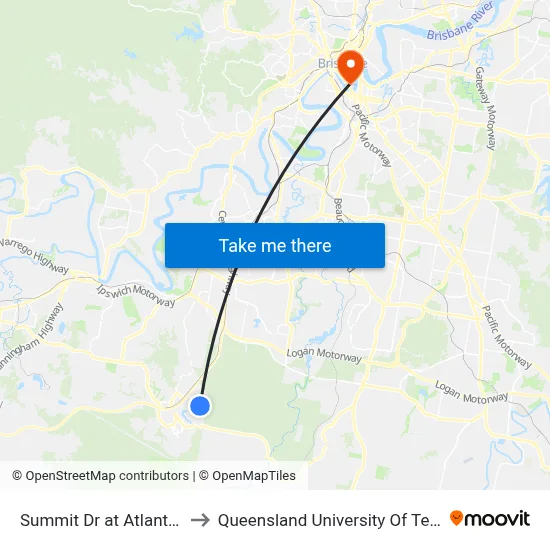 Summit Dr at Atlantic Drive to Queensland University Of Technology map