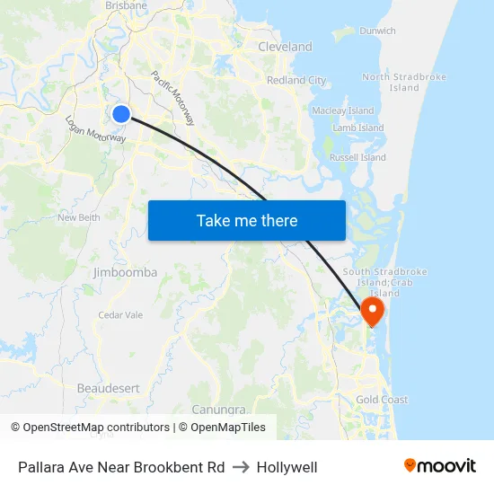 Pallara Ave Near Brookbent Rd to Hollywell map