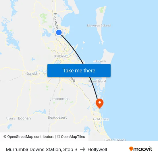 Murrumba Downs Station, Stop B to Hollywell map