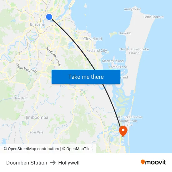 Doomben Station to Hollywell map