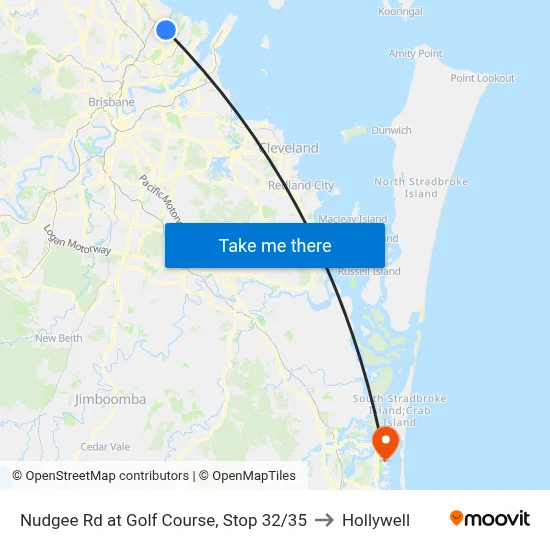 Nudgee Rd at Golf Course, Stop 32/35 to Hollywell map