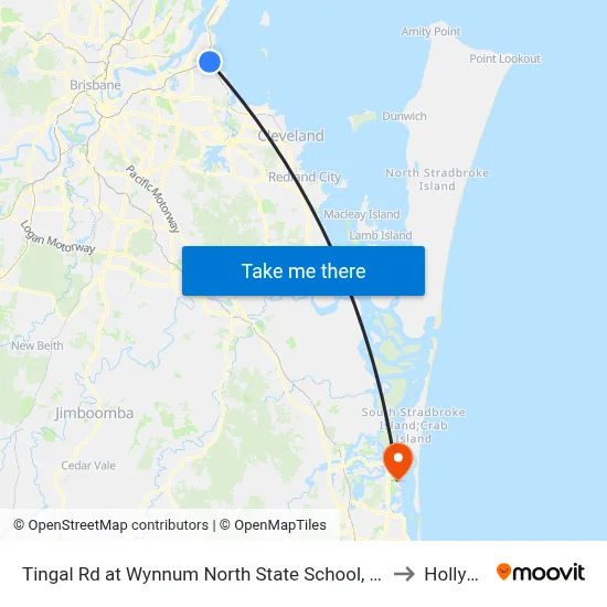 Tingal Rd at Wynnum North State School, Stop 10/5 to Hollywell map