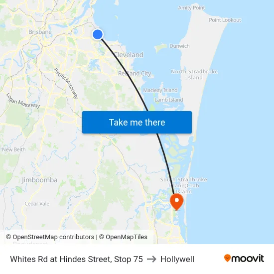 Whites Rd at Hindes Street, Stop 75 to Hollywell map