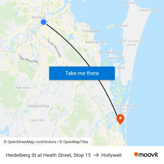 Heidelberg St at Heath Street, Stop 15 to Hollywell map
