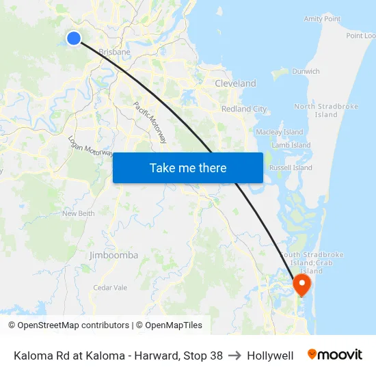 Kaloma Rd at Kaloma - Harward, Stop 38 to Hollywell map