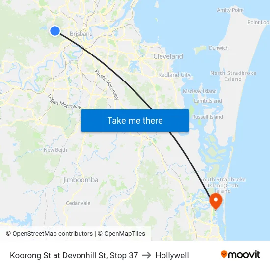 Koorong St at Devonhill St, Stop 37 to Hollywell map
