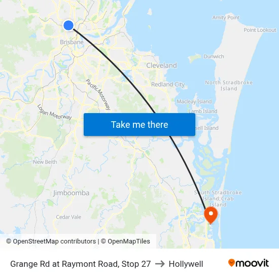 Grange Rd at Raymont Road, Stop 27 to Hollywell map