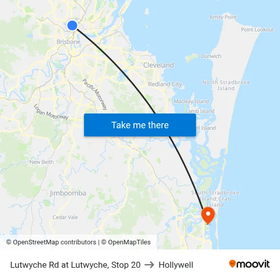 Lutwyche Rd at Lutwyche, Stop 20 to Hollywell map