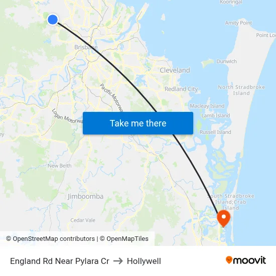 England Rd Near Pylara Cr to Hollywell map