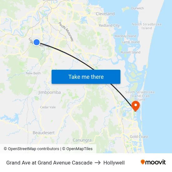 Grand Ave at Grand Avenue Cascade to Hollywell map