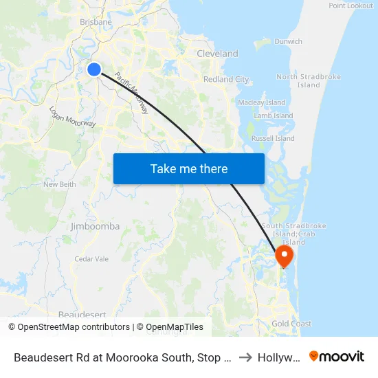 Beaudesert Rd at Moorooka South, Stop 38 to Hollywell map
