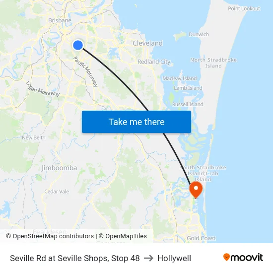 Seville Rd at Seville Shops, Stop 48 to Hollywell map