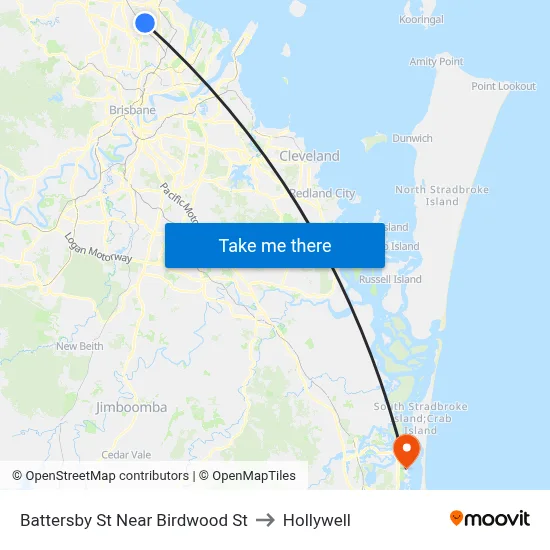 Battersby St Near Birdwood St to Hollywell map