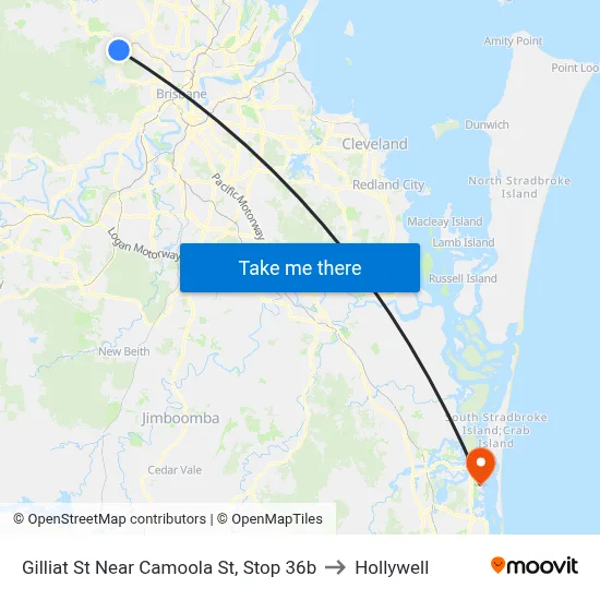 Gilliat St Near Camoola St, Stop 36b to Hollywell map