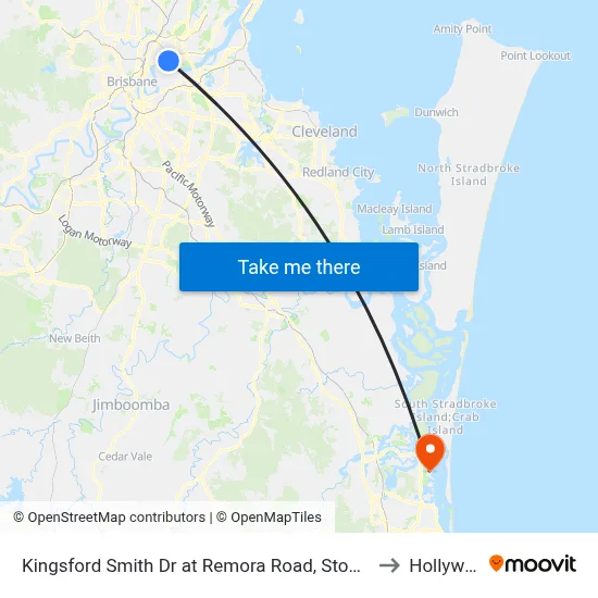 Kingsford Smith Dr at Remora Road, Stop 29 to Hollywell map
