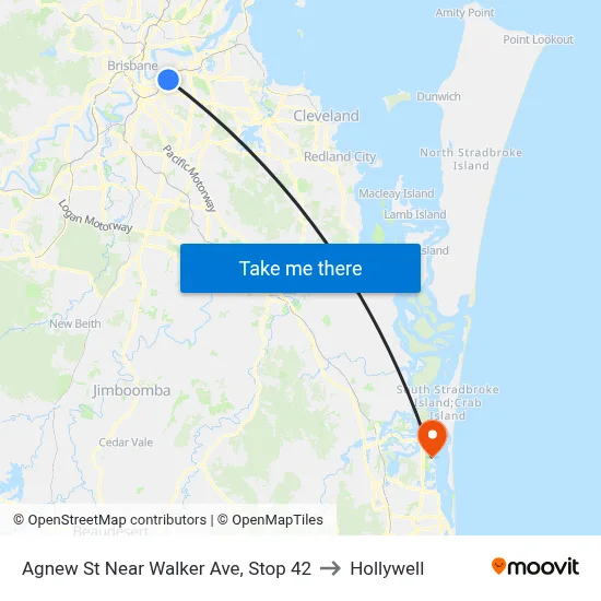 Agnew St Near Walker Ave, Stop 42 to Hollywell map