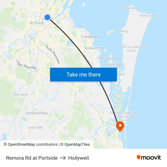 Remora Rd at Portside to Hollywell map