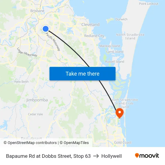 Bapaume Rd at Dobbs Street, Stop 63 to Hollywell map