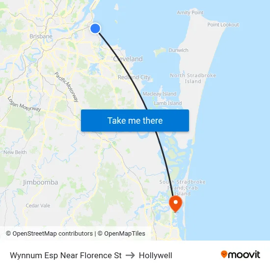 Wynnum Esp Near Florence St to Hollywell map