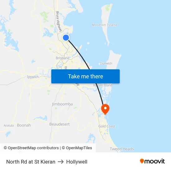 North Rd at St Kieran to Hollywell map