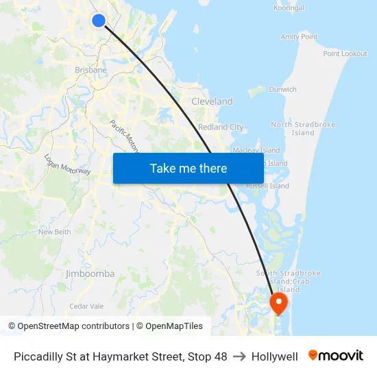 Piccadilly St at Haymarket Street, Stop 48 to Hollywell map