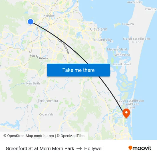 Greenford St at Merri Merri Park to Hollywell map