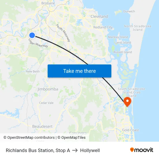 Richlands Bus Station, Stop A to Hollywell map