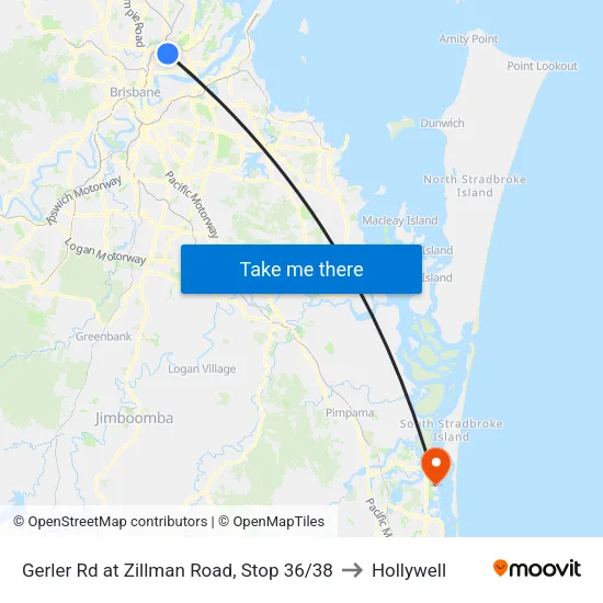 Gerler Rd at Zillman Road, Stop 36/38 to Hollywell map