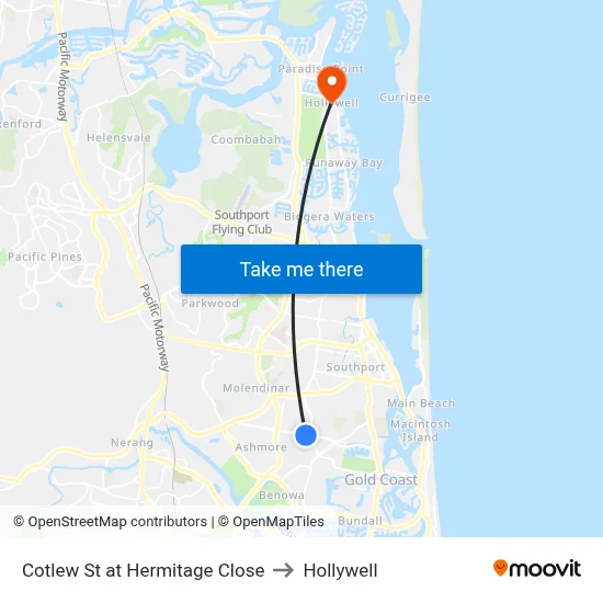 Cotlew St at Hermitage Close to Hollywell map