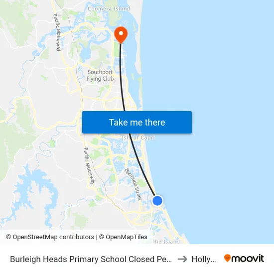 Burleigh Heads Primary School Closed Permanently to Hollywell map