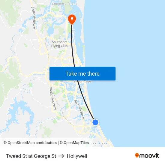 Tweed St at George St to Hollywell map