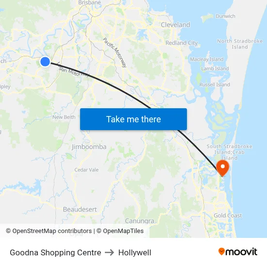Goodna Shopping Centre to Hollywell map