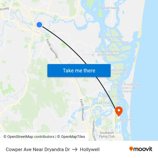 Cowper Ave Near Dryandra Dr to Hollywell map